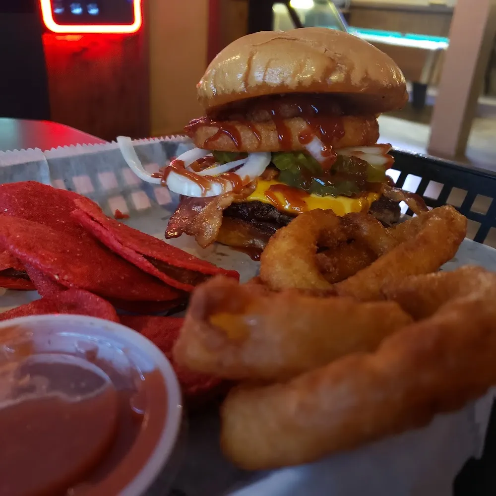 Burger and Mini Tacos